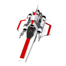 BuildMoc Colonial Viper MK1 Model 576 Pieces White-Red Version from TV Show - $41.11