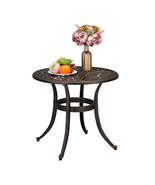 23.6&quot; Bronze Phoenix Cast Aluminum Garden Table, Elegant &amp; Durable - $79.99