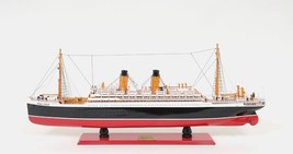 13" Black and Red RMS Empress of Ireland Boat Hand Painted Decorative Boat - $743.49