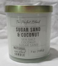 Kirkland&#39;s 7 oz Jar Candle up to 20 hrs Natural Wax Blend SUGAR SAND &amp; C... - £18.29 GBP