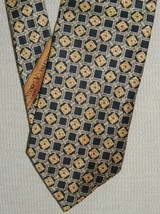 Valentino Italy Neck Tie/Necktie Silk black gold red classic style 57&quot;x3.5&quot; - £28.32 GBP