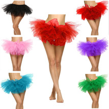 Adult Women&#39;s 5 Layered Tulle Fancy Ballet Dress Sexy Tutu Skirts - £8.75 GBP