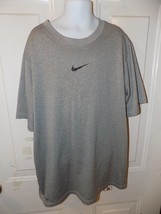 Nike Dri-Fit The Nike Graphic Shirt  Athletic Cut Gray Short Sleeve Size L Boy's - £11.67 GBP