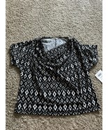 89th Madison Womens Black Bombo Diamonds Size Large Pull Over Top Career... - $27.66 CAD