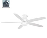Hampton Bay Ashby Park 60 in. Integrated LED Matte White Indoor Ceiling Fan - $128.21
