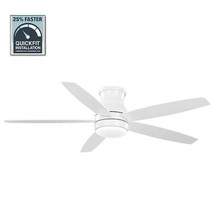 Hampton Bay Ashby Park 60 in. Integrated LED Matte White Indoor Ceiling Fan - £104.10 GBP