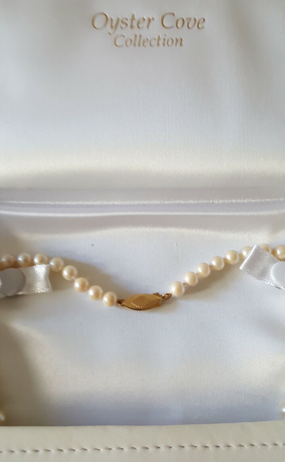 Oyster Cove PEARL Necklace and bracelet 14kt gold+Protective Case - $112.50