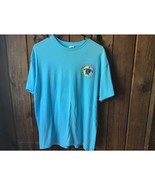 Marco Island Florida T Shirt Size L Sea Turtle Graphic Blue Short Sleeve - $20.57