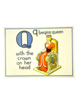 Cavallini Letter Q Framable Nursery Art 1930s Repro Alphabet Flash Card ... - $9.99