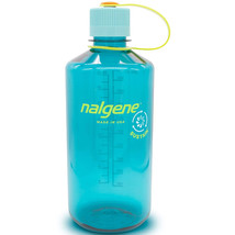 Nalgene Sustain 32oz Narrow Mouth Bottle (CERULEAN) Blue Recycled Reusable - £12.38 GBP