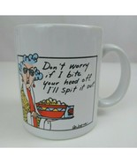 Vintage Hallmark Shoebox Greetings &quot;Don&#39;t Worry If I Bite.. Funny Coffee... - £11.58 GBP
