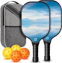 Pickleball Paddles Set of 2 or 4, Pickleball Paddles Set with 4 Pickleball Balls - £10.14 GBP