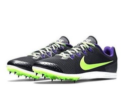 Nike Men&#39;s Zoom Rival D 9 Track Spikes Shoes Cleats Black Purple Green S... - £58.72 GBP