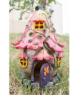 Mini Enchanted Fairy Garden Trumpet Lily Cottage Light Up House W/ Door ... - $45.21 CAD