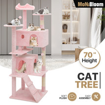 70&quot; Cat Tree Cat Tower Large Kitten Playing Condo House Multi-Level Tipp... - £131.88 GBP