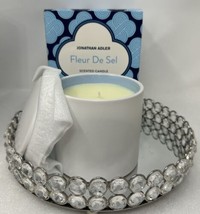 New Jonathan Adler Scented Candle Fleur De Sel 11 oz in Gift Box White with Lid - £22.55 GBP