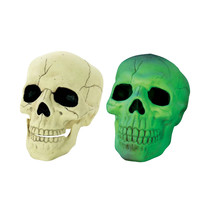 Glow In The Dark Skull Moveable Jaw Decoration Halloween Prop Haunted House - £19.66 GBP