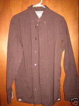 Men&#39;s Old Navy LS Brown Pin-Striped Shirt - Size Large - $14.63