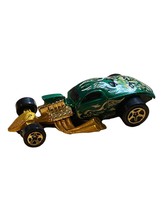 Vintage 2002 Hot Wheels 1/4 Mile Coupe Green &amp; Gold ~ Metal - £11.60 GBP