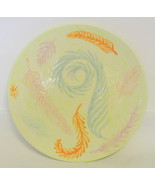Feather Motif Ceramic Plate by Melanie T Campbell 2015 - £58.96 GBP