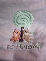 Koala Baby Best Friends Green Tan Minky Baby Blanket Two Bears Tree Security - $32.29