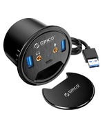 ORICO Desk Grommet USB 3.0 Hub with 2 Type-A 1 Type-C Port, Mic &amp; Audio ... - £36.33 GBP