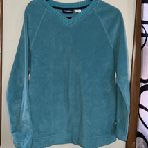 Blue Fuzzy V-neck Sweater by Catalina - £15.53 GBP