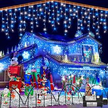 Cascada De Luces 640 LED Navideñas 66FT Decoracion Navidad Para Exterior... - $32.55