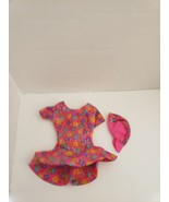 1992 Cabdoodles Barbie Outfit Glitter Beach Dress and Cap - $13.58 CAD