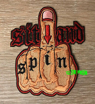 SIT AND SPIN PATCH middle finger screw you biker patch funny bad attitud... - £4.70 GBP