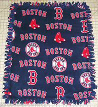 Boston Red Sox Blue Fleece Throw Blanket  56&quot; x 68&quot;  MLB Baseball Adult ... - £117.50 GBP