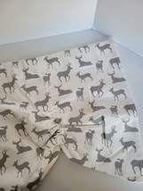 NEW GRAY WHITE Deer Lined Window Valance up to 50 inches wide Nursery Cu... - $14.25