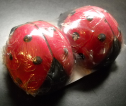 Alco Industries Salt and Pepper Shaker Set Lady Bugs Red Black Sealed Sh... - $9.99