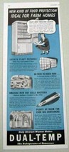 1941 Print Ad Dual-Temp Refrigerator Freezers for Farm Stewart-Warner Chicago,IL - £11.18 GBP