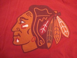 NHL Chicago Blackhawks Sportswear Fan Apparel Red Cotton T Shirt Size XL - £12.38 GBP