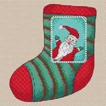 Christmas Tree Cross Stitch Santa Claus Pattern pdf Xmas Sock Cross stitch chart - £5.64 GBP