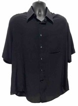 Bolzonella 1950 Men’s Black Button Down Short Sleeve Shirt Size 43/17 vtd - £49.21 GBP