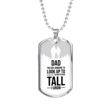 Dad You Are Someone Dad Gift Necklace Stainless Steel or 18k Gold Dog Ta... - $47.45+