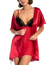 Linea Donatella Womens Only Wrap Robe,1-Piece Size X-Large Color Crimson - £31.65 GBP