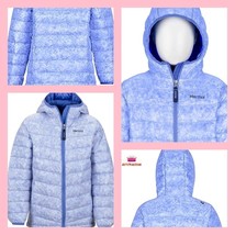 $125 Marmot Youth Girls Nika 550 Fill Puffer Hoody Ski Snow Jacket Lilac Blue L - £64.29 GBP