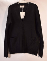 Zara Mens Cardigan Button Down Sweater Black Four Seasons Black M NWT - $99.00