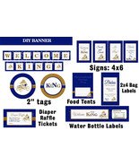 SALE: Royal King baby shower party kit with banner, signs, food tents, 2... - $14.99