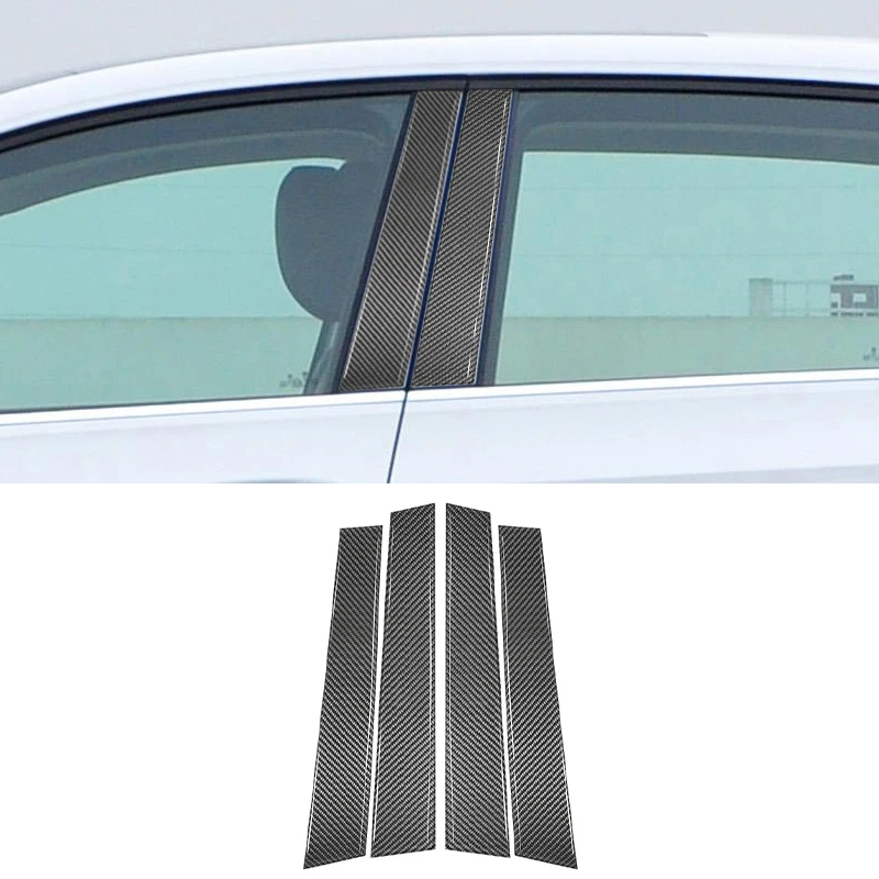 4pcs Carbon Fiber For Volkswagen Vw Golf 8 MK8 2020 2021 Car Window B-Pillar - £29.34 GBP