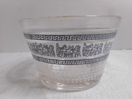 J EAN Nette Glass Sherbet Dessert Bowls Patrician Pattern 1960&#39;s 2 1/2&quot; Tall Set 3 - £11.21 GBP