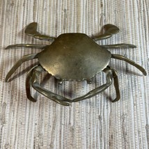 Vintage Penco Brass Crab Metal Sculpture Ring Holder - £19.46 GBP