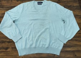 Polo Golf Ralph Lauren Sweater Mens Large Light Blue Cashmere V Neck Car... - £19.00 GBP