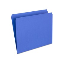Staples Top-Tab File Folders Straight-Cut Tab Letter Size Blue 100/BX - £22.67 GBP