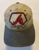 Vtg 1990s Starter MLB Atlanta Braves Paisley UnderBrim Letterman A Snapback Hat  - £91.82 GBP