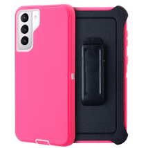 For Samsung S21 Plus 5G 6.7" Heavy Duty Case W/Clip Holster PINK/WHITE - $8.56
