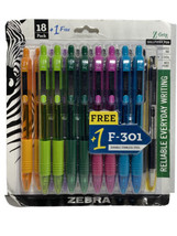 Zebra Z Grip 19 Ct Pens Assorted Ink 1.0 mm New  - $15.83